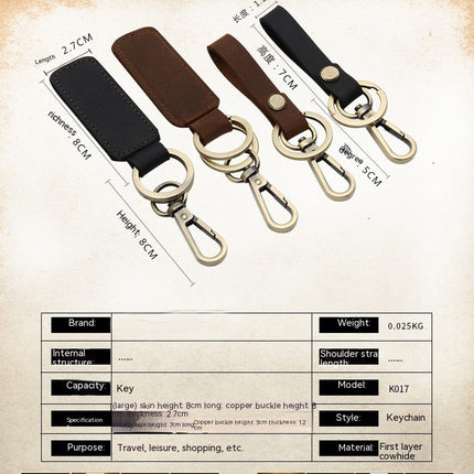 Leather Keychain Leather Key Chain with Belt Loop Clip for Keys Car Keychain Home Keychain