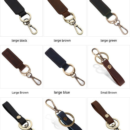 Leather Keychain Leather Key Chain with Belt Loop Clip for Keys Car Keychain Home Keychain