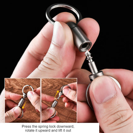 Spring keychain Heavy Duty ring keychain with Key Rings Car Keychain for Men and Women