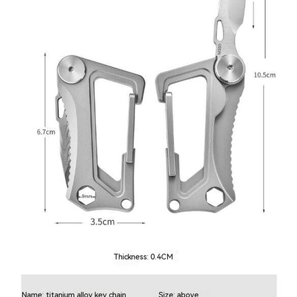 Carabiner Keychain Multi Tools Carabiner Keychain Folding Gear Gadget for Men Outdoor