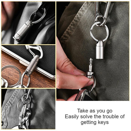 Keychain Pull Apart Detachable Keychain Heavy Duty Car Key Holder with Key Rings