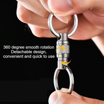 Keychain, Pull Apart Detachable Keychain with Stainless Steel Key Ring for Men and Women