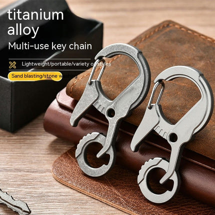 Keychain with Bottle Opener - Heavy Duty Multifunctional EDC Key Chain for Camping, Hiking