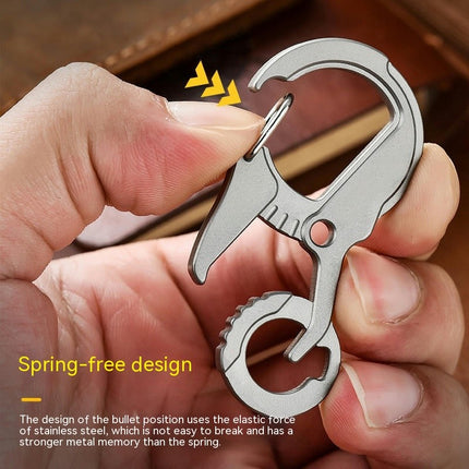 Keychain with Bottle Opener - Heavy Duty Multifunctional EDC Key Chain for Camping, Hiking