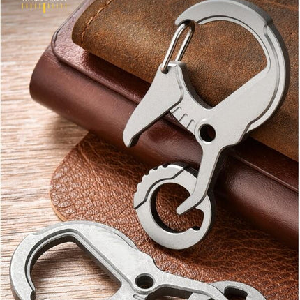 Keychain with Bottle Opener - Heavy Duty Multifunctional EDC Key Chain for Camping, Hiking