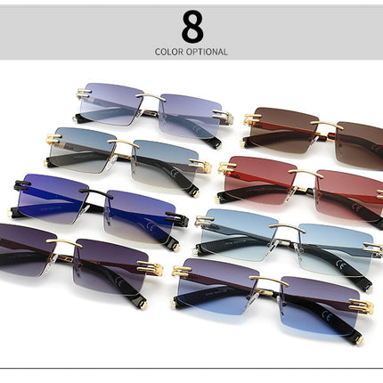 Sun Glasses,UV Protection Sunglasses Rimless Sunglasses Clear Eyewear Rectangle Sunglasses