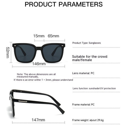 Square Polarized Sunglasses Retro Men Women Driving UV protection Sun Glasses Sunglasses