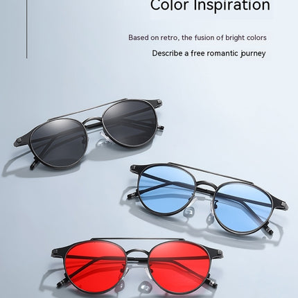 Sunglasses For Women Men Polarized, Sunglasses For Womens Sun Glasses UV Protection Circle Frame