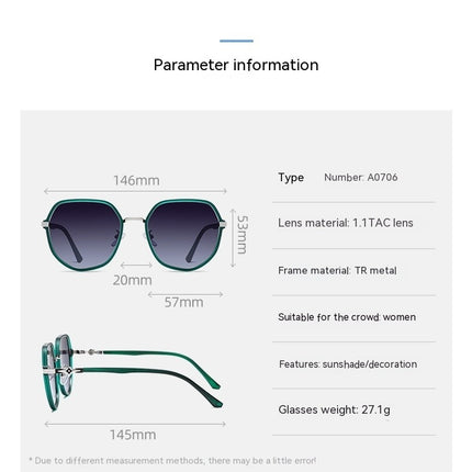 Sunglasses For Women Polarized, Square Sunglasses For Womens Sun Glasses UV Protection Metal Frame