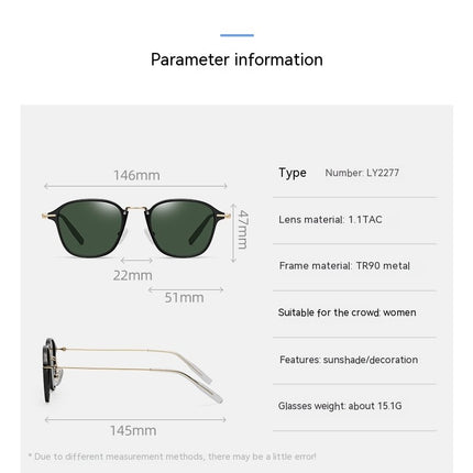 Polarized Glasses Women's Anti-UV Glasses Versatile Women's Sunglasses Sun Glasses UV Protection