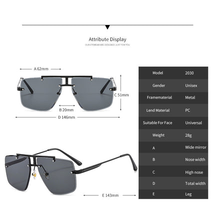 Retro Sunglasses for Men Vintage Square Glasses Sunglasses For UV Protection Metal Fame Glasses