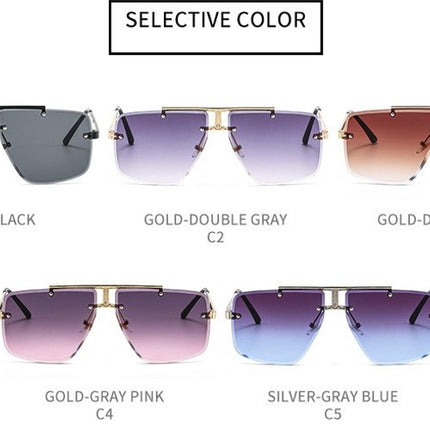 Retro Sunglasses for Men Vintage Square Glasses Sunglasses For UV Protection Metal Fame Glasses