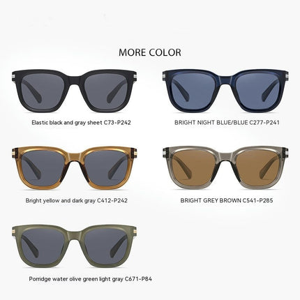 Polarized Sunglasses for Men Lightweight Frame UV400 Protection Square Sun Glasses