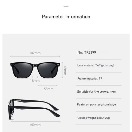 Polarized Glasses,Retro Sunglasses,Unisex Square Sunglasses Lightweight UV400 Protection Sun Glasses