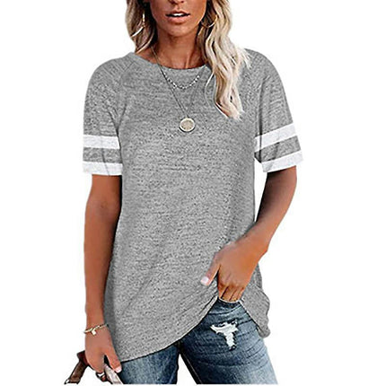 Short Sleeve Casual Tunic T-Shirts Tops For Women Summer Beach