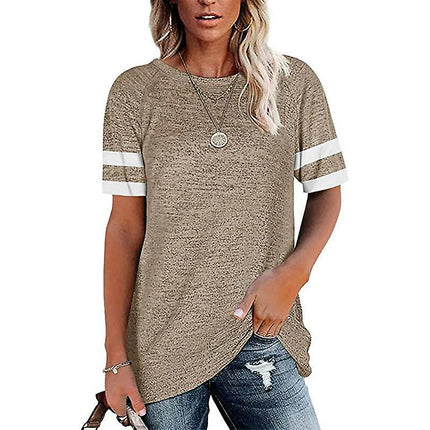 Short Sleeve Casual Tunic T-Shirts Tops For Women Summer Beach