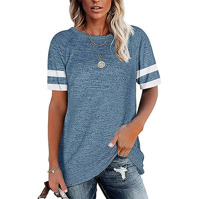 Short Sleeve Casual Tunic T-Shirts Tops For Women Summer Beach