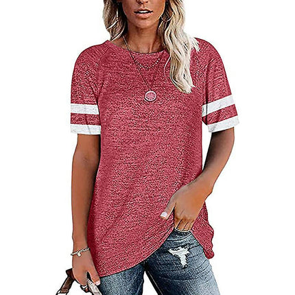 Short Sleeve Casual Tunic T-Shirts Tops For Women Summer Beach