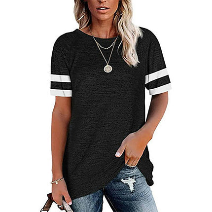 Short Sleeve Casual Tunic T-Shirts Tops For Women Summer Beach