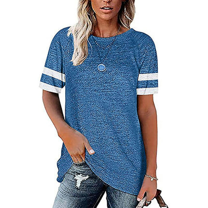 Short Sleeve Casual Tunic T-Shirts Tops For Women Summer Beach