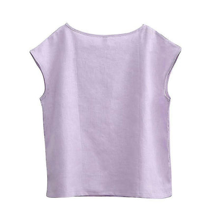 Ladies Crew Neck T-shirt Summer Tops Short Sleeve T Shirt Soft Pullover Solid Color Tee