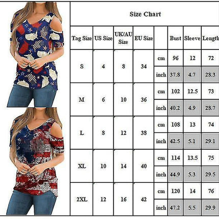 Lady Cold Shoulder Short Sleeve Summer Tops T-shirts