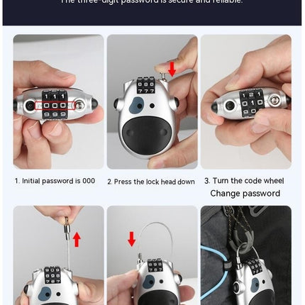 Luggage Travel Lock, Combination Lock for Suitcases, Bags and Gym Lockers