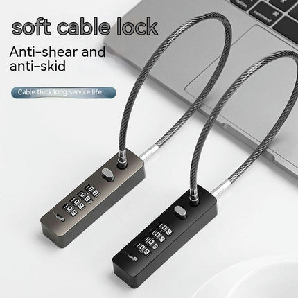 Luggage Locks, Travel Cable Lock Retractable Cable Lock, Security Password Lock Steel Cable