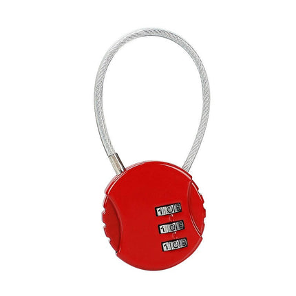 Luggage Locks, Travel Cable Lock Retractable Cable Lock, Security Password Lock Steel Cable