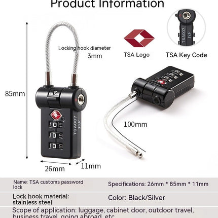 TSA Luggage Locks - Digit Combination Padlocks - Approved Travel Lock for Suitcases & Baggage