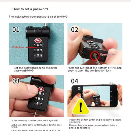 TSA Luggage Locks - Digit Combination Padlocks - Approved Travel Lock for Suitcases & Baggage