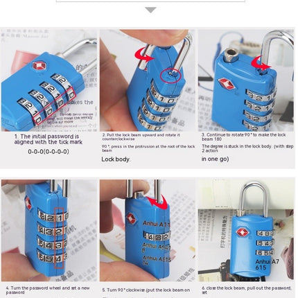 Luggage Locks,Luggage Locks Combination Padlock for Travel Bag, Suitcase Locker Backpack