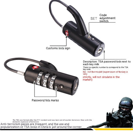 TSA Travel Luggage Locks, Combination Lock Padlocks Luggage Locks for Travel Bag, Suit Case & Luggage