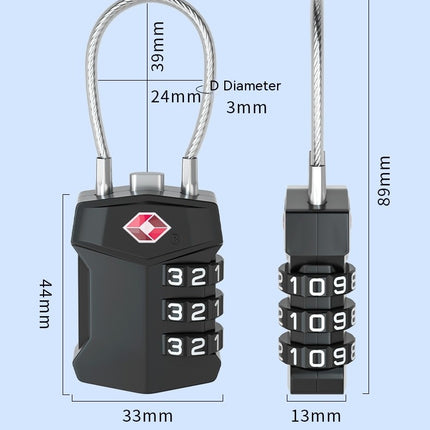 TSA Luggage Locks, Security Padlock, Combination Padlocks, Code Lock for Travel Suitcases Luggage Bag