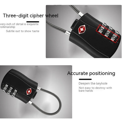 Cable Luggage Locks, Digit Padlocks Combination Lock for Travel Bag, Suit Case & Luggage