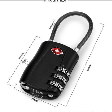 Cable Luggage Locks, Digit Padlocks Combination Lock for Travel Bag, Suit Case & Luggage