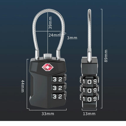 TSA Customs Lock Luggage Locks Travel Customs Lock Bag Password Padlock for Travel Suitcases