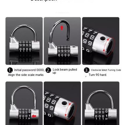 Luggage Locks Travel Locks Wire Combination Lock Padlock Suitable for Travel Luggage Suitcase