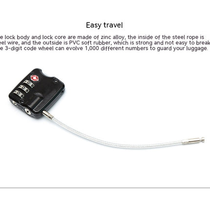 Luggage Lock Padlock, Combination TSA-Accepted Luggage Lock,Combination Lock for Suitcase