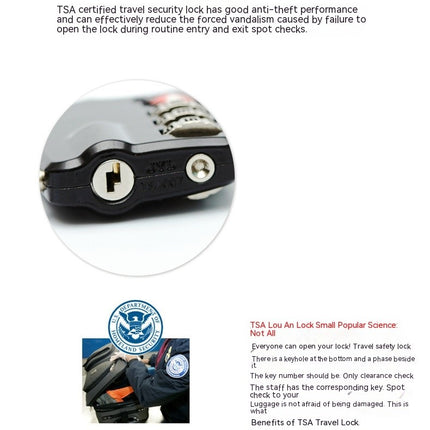 Luggage Lock Padlock, Combination TSA-Accepted Luggage Lock,Combination Lock for Suitcase