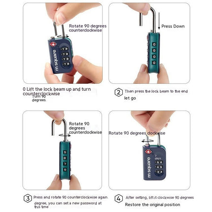 Luggage Lock Padlock, Combination TSA-Accepted Luggage Lock,Combination Lock for Suitcase