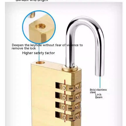 Mini Luggage Password Lock Customs Luggage Locker Small Password Runner Padlock Brass Code Locks