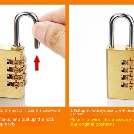 Mini Luggage Password Lock Customs Luggage Locker Small Password Runner Padlock Brass Code Locks