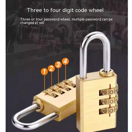 Mini Luggage Password Lock Customs Luggage Locker Small Password Runner Padlock Brass Code Locks