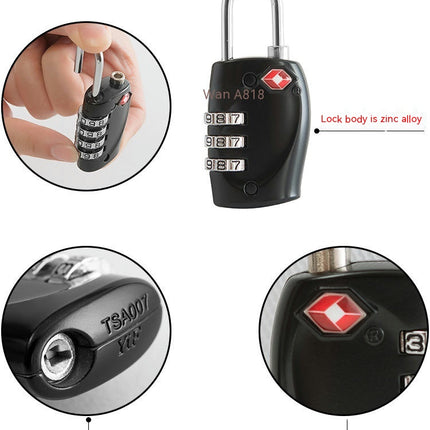 Security Padlock Luggage Lock Combination Padlocks Luggage Locks Code Lock for Travel Suitcases