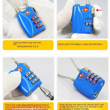 Luggage Lock TSA Approved Luggage Travel Lock Combination Lock for Suitcases, Bags Lockers