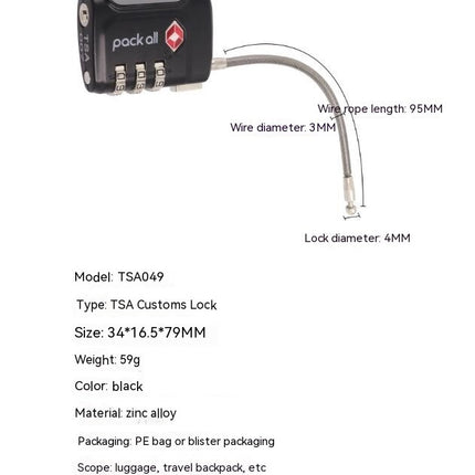 Padlock Combination Lock TSA Accepted Luggage Locks Luggage Locks for Travel Luggage