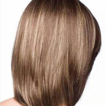 Short Hair Wigs For Women Synthetic Short Bob Wig with Fringe Natural Wigs with Wig Cap