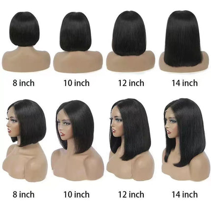 Human Hair Bob wig human hair wig lace wig short straight hair Natural Color Wigs for Women