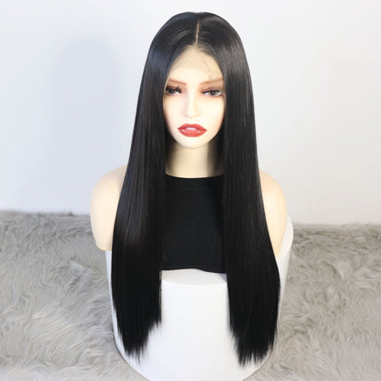 Long Straight Wigs Lace Front Wigs Wig Black Synthetic Wig Wigs for Women Hair Headband Wig